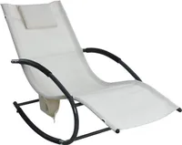 Schaukelliege Sonnenliege Liegestuhl Relaxliege Gartenliege Liege Swing Beige