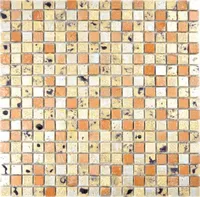 Mosani MOS88-0715, Mosaik, Gold, Bronze, Indoor, Rechteck, 300 mm, 300 mm