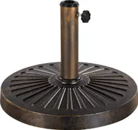 Yaheetech Sonnenschirmständer Garten Schirmhalter Schirmgewicht Rund Balkonschirmständer für Schirmstöcke bis 38-48 mm, 14 KG