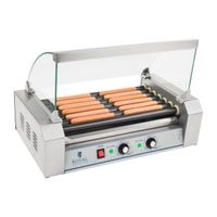 Royal Catering Hot Dog Grill - 7 Rollen - Teflon