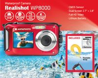 Agfaphoto WP8000 Kit Rot Kom­pakt­ka­me­ra mit Schwimm­griff und zweitem Akku