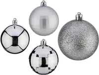 Weihnachtsbaumkugeln Ø 7 cm Silberfarben