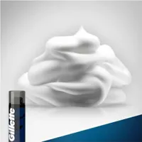 Gillette 3014260000318, Mus do golenia, 200 ml, Aqua; Triethanolamine; Palmitic Acid; Stearic Acid; Isobutane; Laureth-23; Sodium Lauryl Sulfate;..., 49 mm, 49 mm, 193 mm