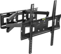 tectake TV nástenný držiak individuálne otočný, naklápací pre 26" (66cm) - 55" (140cm), VESA max.: 400x400, do 100kg - čierny