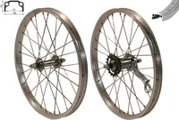 REDONDO 20 Zoll Laufrad Set Hinterrad Vorderrad Felge Silber Rücktritt Bremse