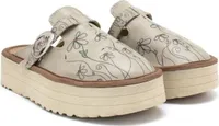 Damen Clogs Calceo mit Blumen CAL4607 39