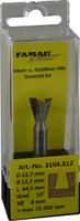 FAMAG HM-Gratfräser D22 B22 <14° GL54 mm SØ8 mm ohne Anlauflager, 3104.822