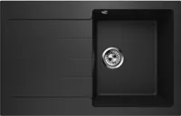 Granitový dřez Jednoplášťový dřez Odkapávač Decoro 1.0 Black Levý sifon 10432