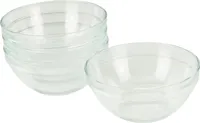 Glasschüssel Ø 20 cm 4 Stück im Set Beilagenschüssel Dessertschale Stapelschale