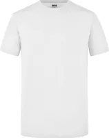 Men's Slim Fit-T Figurbetontes Rundhals-T-Shirt white, Gr. M
