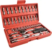 Werkzeugset 46 Teile, Chrom-Vanadium, Kompakt, Makita, 24x12,5x4,5 cm