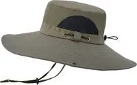 Sonnenhüte Herren Damen Outdoor Fischerhut mit Breiter Krempe UV Schutz Sun Hat Faltbar Gartenhut Anglerhut Safari Hüte Sommerhut Wanderhut Herren(Grün)