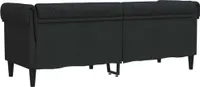 vidaXL Chesterfield-Sofa 3-Sitzer Schwarz Stoff