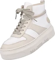 Rieker Damen High-Top Sneaker Weiß/Beige