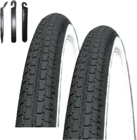 2 x Kenda K-127 Fahrraddecke schwarz/weiß 26 x 1.75 - 47-559 inkl. Reifenheber