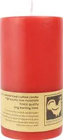 Stumpenkerze aus Paraffin, Glatt, 50/90 mm, Rot, KERZENFARM HAHN, Brenndauer ca. 29h