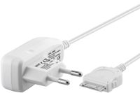 goobay - Ladegerät für Apple iPhone/iPod - Netzteil mit Apple Dock Connector-Kabel für iPhone/iPod - weiss