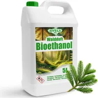 Bioethanol 96,6% 5L |Alkohol Waldduft 96,6% 5L | Bioethanol für Kamin, Tischkamin, Bioethanol Kamin | Bioethanol Waldduft | Saubere Verbrennung, ohne Rauch, lebendige und stabile Flamme