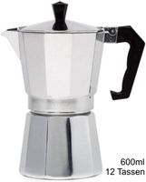 Espressokocher Mokkakocher Kaffeekocher gross 600ml für 12 Tassen Espresso