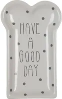 Clayre & Eef Frühstücksteller 10x17 cm Weiß Keramik Have a Good Day