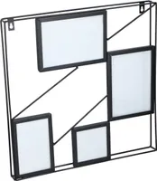 fotorahmen quadratischer Stahl 4 Fotos 40 cm schwarz