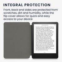 kwmobile Hülle kompatibel mit Amazon Kindle Paperwhite 11. Generation 2021 - Kunstleder eReader Schutzhülle - Herz Brush Grau
