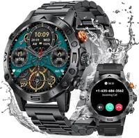 Herren Smartwatch, 1,53"" IPS Always-On Display124 Sportmodi IP68 Wasserdicht Fitnessuhr Pulsuhr Schlafmonitor Schrittzähler, für Android iOS, 350mAh Akku Smart Watch