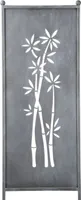 Stele Metall grau Sichtschutz "Bambus" H165cmxB52cm Windschutz Dekowand Deko