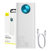 Baseus Amblight Powerbank 65W 30000Mah Overseas Edition Biały (Pplg000102)