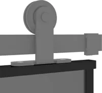 vidaXL Schiebetür Schwarz 90x205 cm Hartglas und Aluminium