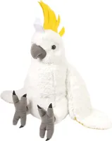 plyšová hračka kakadu junior 30 cm žlutá/bílá