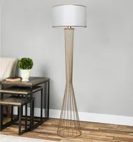 Opviq, AYD-3077, Stehlampen, Weiß, Metall, 21 x 38 x 155 cm