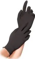 franz mensch nitrilové rukavice "DARK" HYGOSTAR S black powderfree 100 kusů