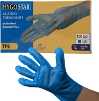TPE-Handschuhe "Allfood Thermosoftpuderfrei blau L (200 Stk.)