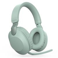 Kabelloses Bluetooth-Headset，BT 5.3 mit faltbarem Headset, unterstützt AUX IN, einziehbares Kopfband, faltbare Aufbewahrung, weiche, atmungsaktive Ohrenschützer, Mintgrün