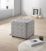 Taburetka COBIX, látka svetlošedá