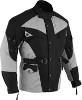 Motorradjacke Bikerjacke Blau Rot Grau Orange Textil GW302J, Größe:58/3XL, Farbe:Grau