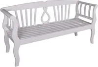 Garden Pleasure Arcadia Gartenbank weiß Eukalyptusholz white washed