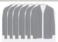 6 tlg Kleiderschutzhülle Mantelschutz Kleiderfolie Kleidersack Transparent 2Größ 