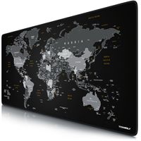 Titanwolf Gaming Mauspad XXL, glattes Stoffgewebe, Speed Mousepad 900 x 400mm große Fläche, Weltkarte Global