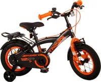 TPFSports Thombike Kinderfahrrad - Jungen - 12 Zoll - 2 Handbremsen - Schwarz/Orange