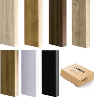 LAMEO Dekorative Holzleisten Laminat - Durchbrochene Lamellen aus MDF - 2,2x7cm - Muster, alle Farben