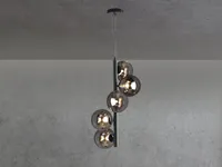 LED Pendellampe mehrflammig Schwarz Lampenschirme Rauchglas - EsstischLampen