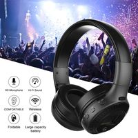 Kabellose Kopfhörer, Bluetooth-Kopfhörer mit Geräuschunterdrückung, Over-Ear-Stereo-Ohrhörern für Laptops/Handys/PC, Schwarz