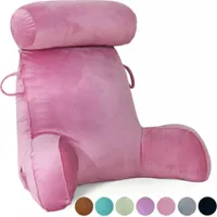 Lesekissen Bettauflage Kissen für Bett und Sofa, Fernsehen, Faulenzen oder als Rückenstütze,Rosa