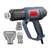 Dmuchawa gorącego powietrza Güde HLG 600-2000 z 3 dyszami do mocowania Pistolet na gorące powietrze / suszarka na gorące powietrze