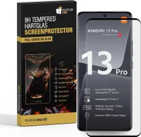 6x 9H Panzerglas für Xiaomi 13 Pro FULL CURVED Displayschutz Panzerfolie Schutzfolie Schutzglas DisplayglasHartglas echtes Tempered Sicherheitsglas Glasfolie