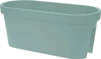 Balkon Blumentopf oval - mint grün / 60 cm - Kunststoff Pflanzkasten zum Einhängen am Geländer - Blumen Pflanz Kasten Topf zum Hängen