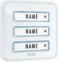 m-e Klingelplatte KTA-3 W, Namensschild, Weiß