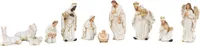 Krippenfiguren 11-teiliges Set weiß 3-12cm Krippendekoration Weihnachtsdeko Deko